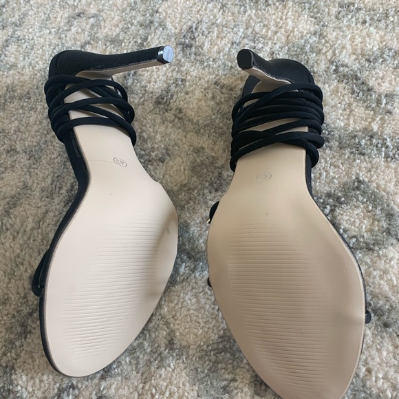 DEleventh Black Lace Up Heels - Picture 2 of 2